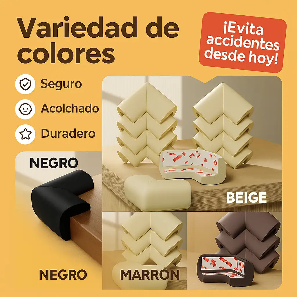 Protectores de Seguridad para Esquinas - Evita golpes dolorosos en tu bebé
