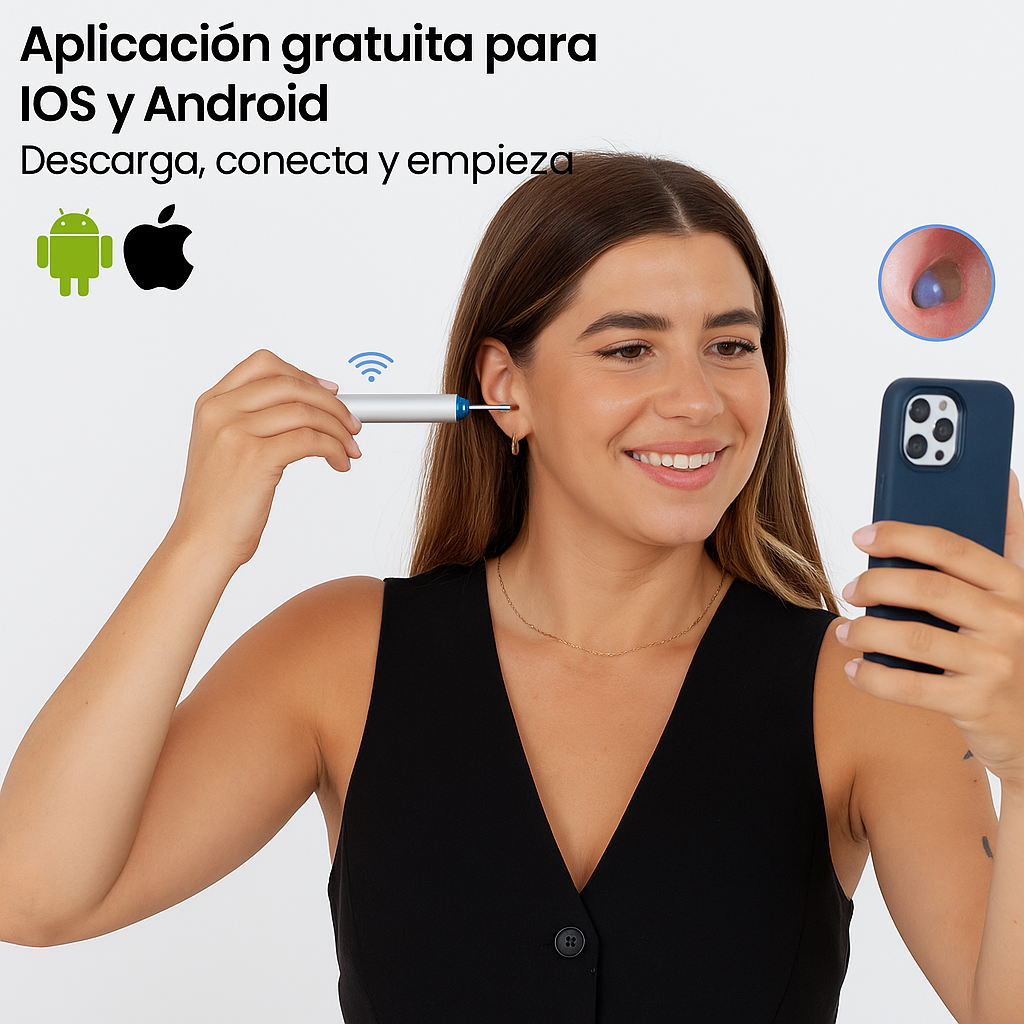 Limpiador de Oidos Con Camara 1080HD + Kit de Limpieza GRATIS (🎬 Incluye Tutorial Premium en Español)