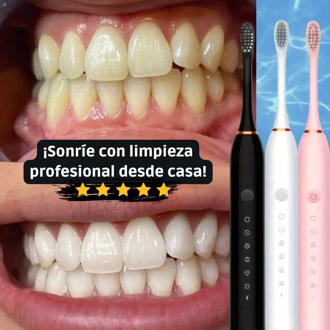 Cepillo Dental Eléctrico 6 en 1 – ¡Cuida tu sonrisa como un experto, desde casa!