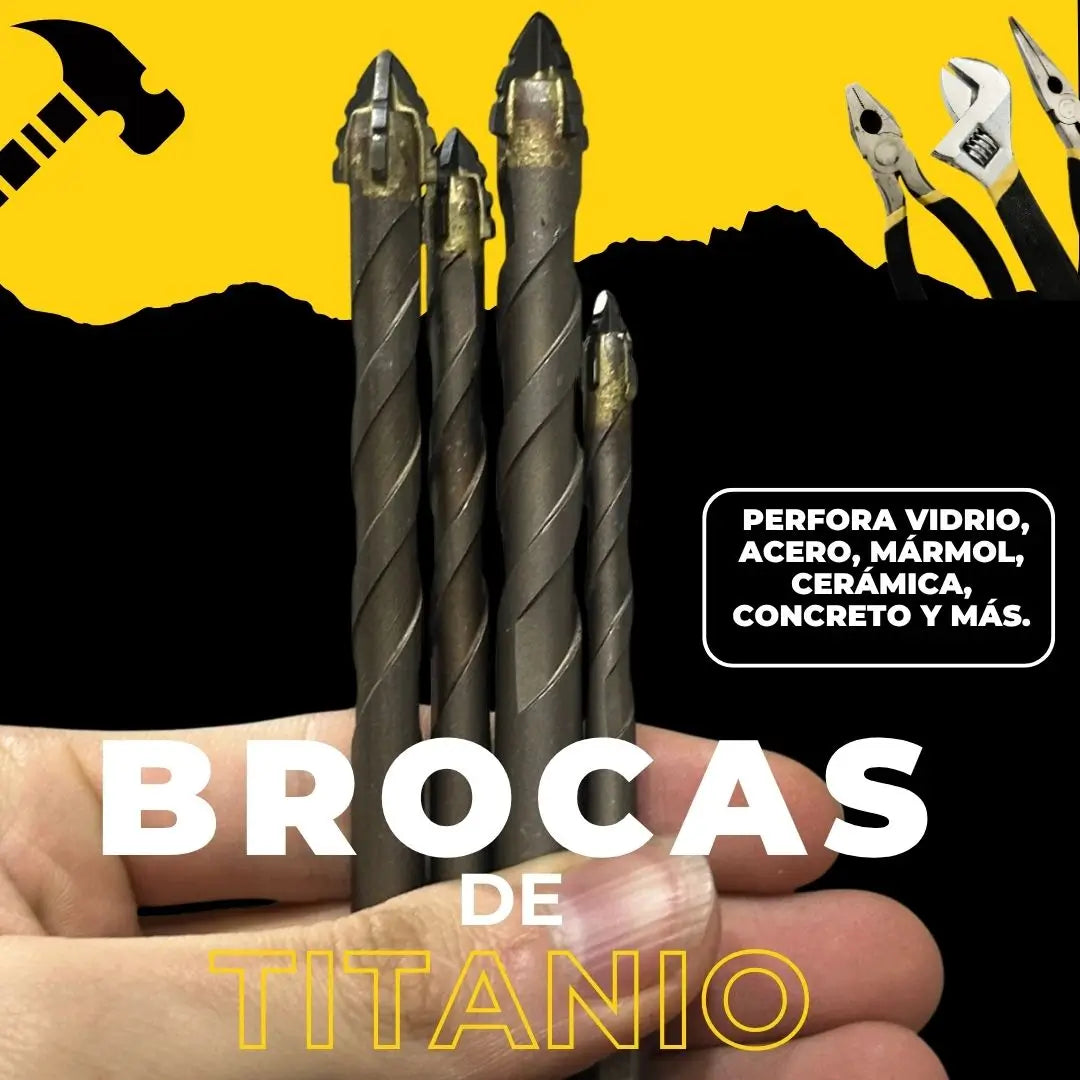 Brocas de Titanio Indestructibles™ - Taladra cualquier material fácil