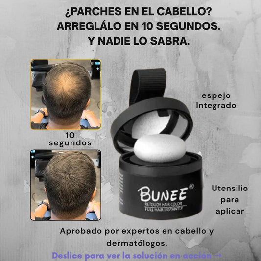 Bunee Hombre: Tapa huecos y calvicie en segundos, sin que nadie lo note