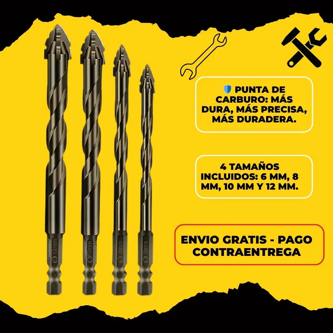Brocas de Titanio Indestructibles™ - Taladra cualquier material fácil
