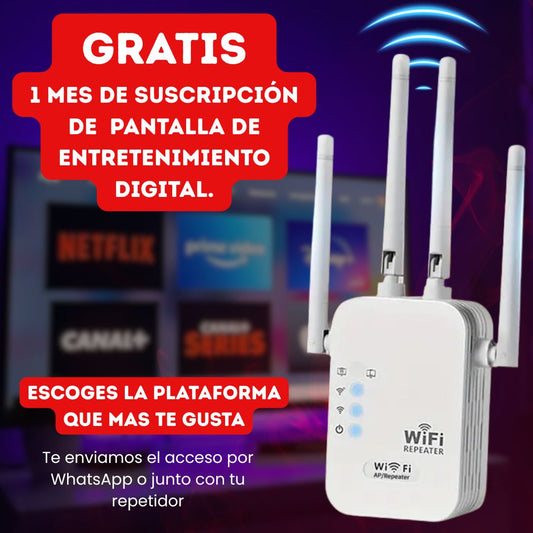 Repetidor Wi-Fi Inalambrico + (GRATIS) Pantalla De Plataforma Digital