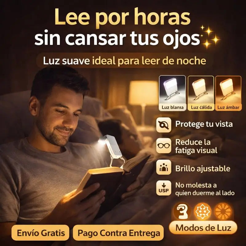 Lámpara Portátil Para Leer Sin Cansar los Ojos - 3 Modos De Iluminación