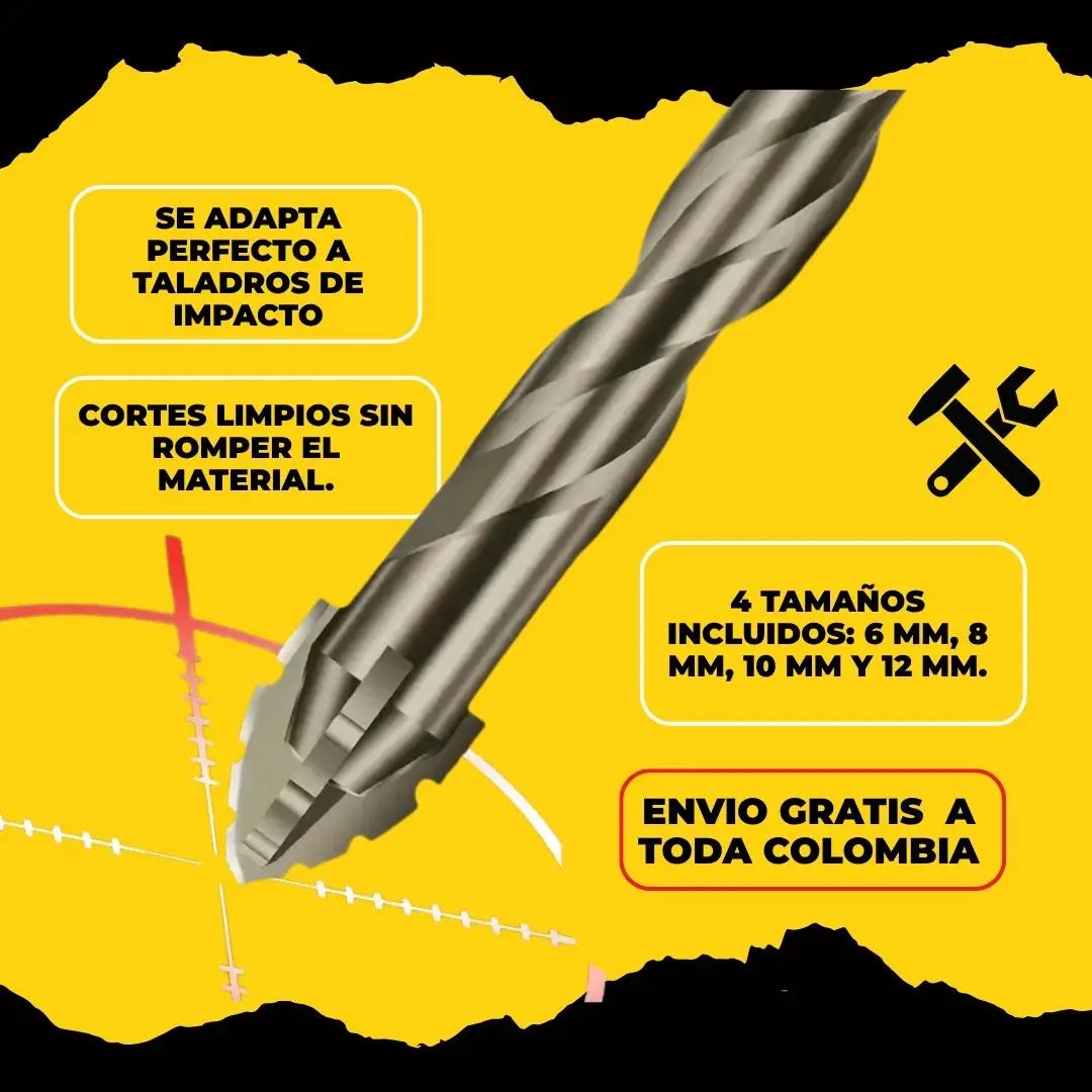 Brocas de Titanio Indestructibles™ - Taladra cualquier material fácil