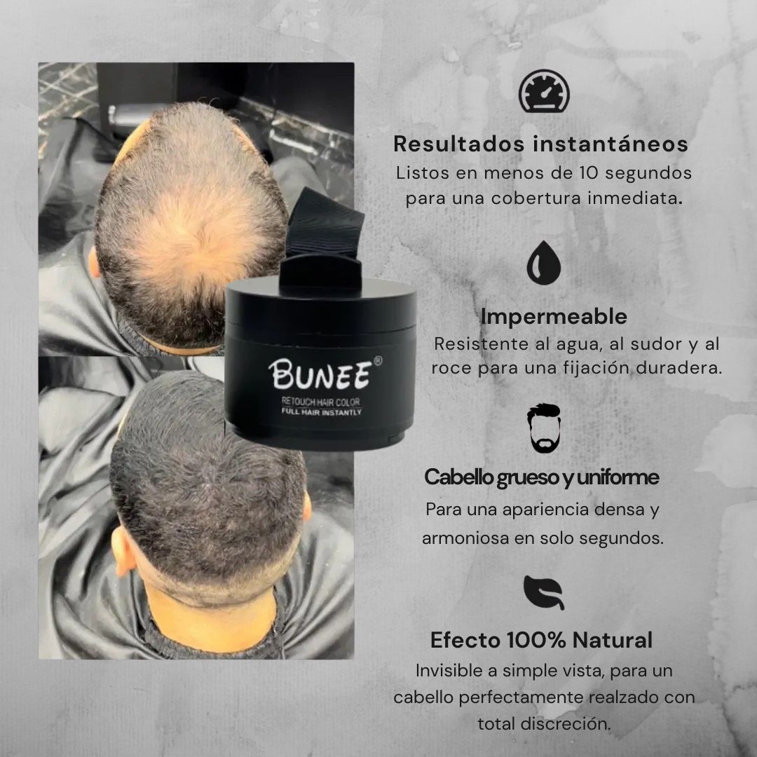 Bunee Hombre: Tapa huecos y calvicie en segundos, sin que nadie lo note