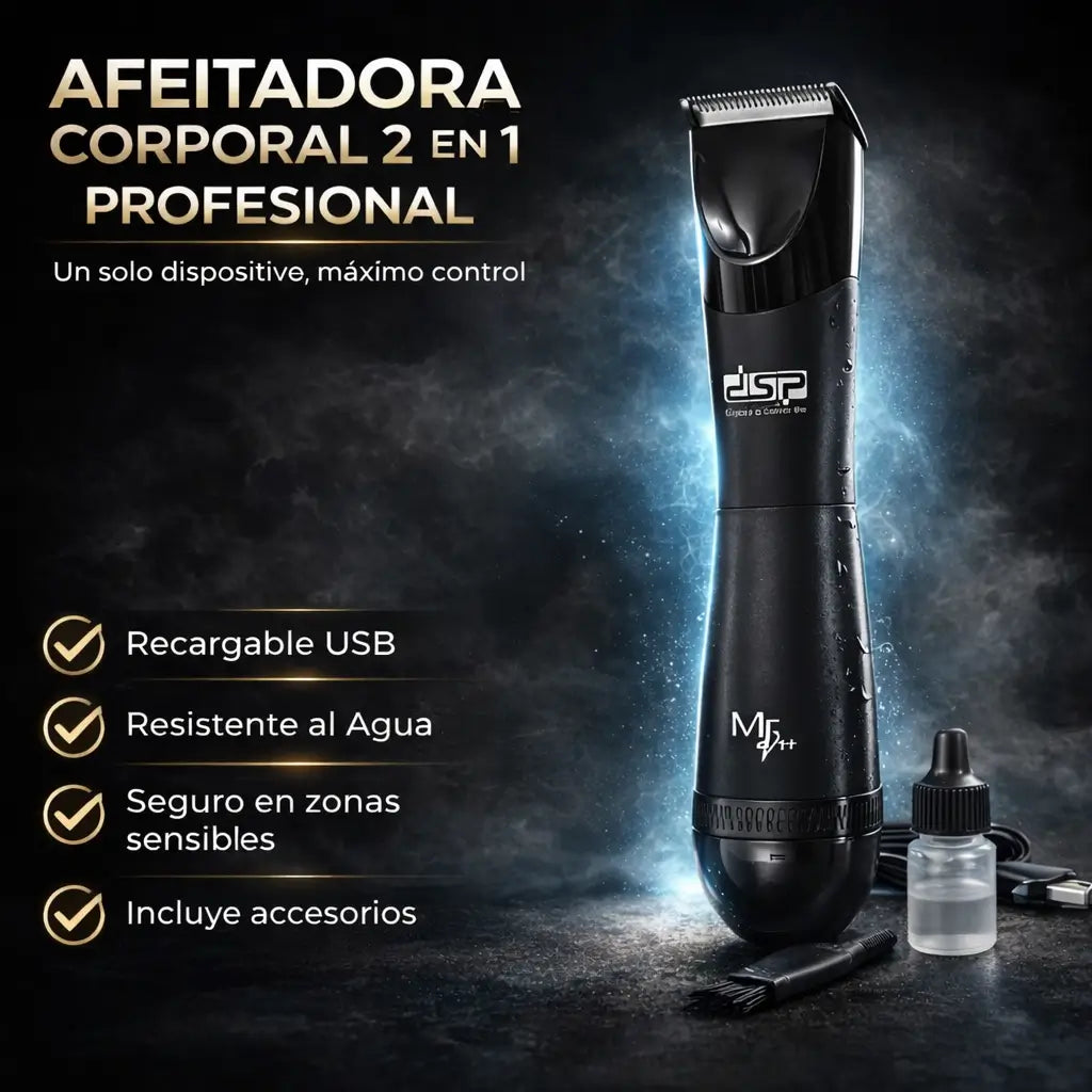 Maquina Afeitadora Corporal De Doble Cabezal - Eléctrica & Resistente Al Agua