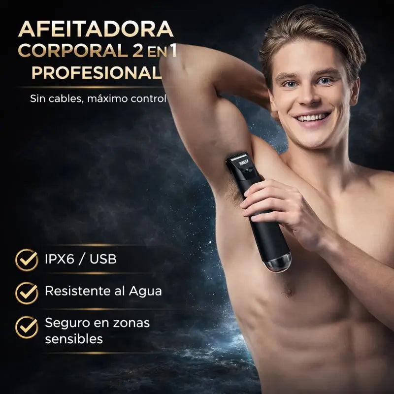 Maquina Afeitadora Corporal De Doble Cabezal - Eléctrica & Resistente Al Agua