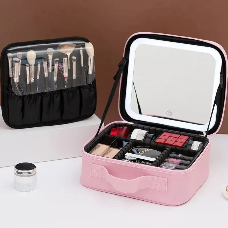 Tocador Portátil con Luz LED – Belleza Perfecta en Cualquier Lugar