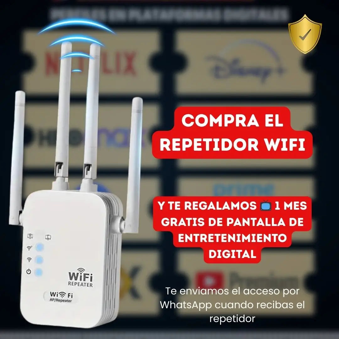 Repetidor Wi-Fi Inalambrico + (GRATIS) Pantalla De Plataforma Digital