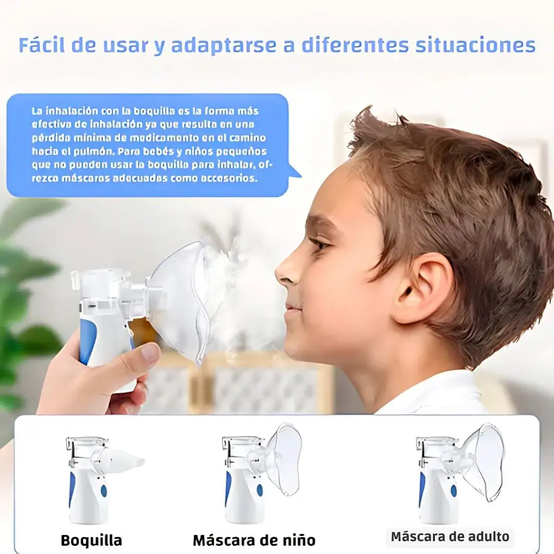 Nebulizador portátil para niños y adultos | Ideal para problemas respiratorios.