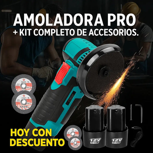 Amoladora Angular Inalámbrica FlexPRO® + 2 Baterías Recargables