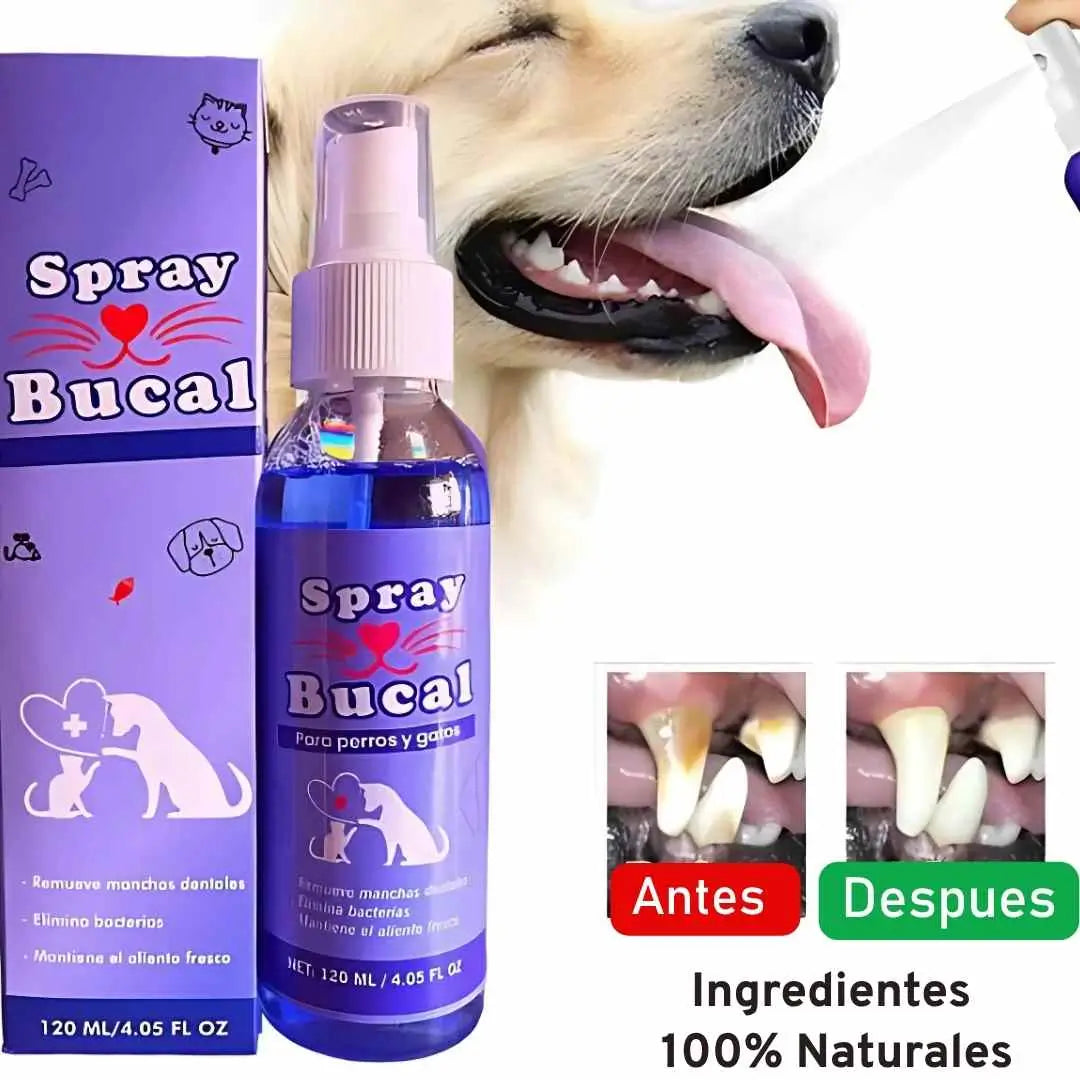 Tratamiento DentiPet™ ¡Spray Bucal Natural Antisarro para Mascotas!