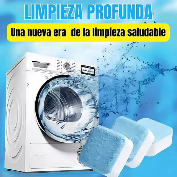 Caja x12 Pastillas Limpiadoras de Lavadora – Elimina Olores, Sarro y Suciedad
