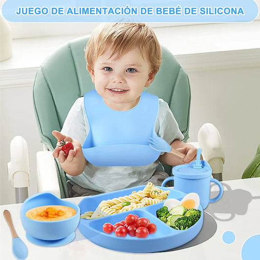 Vajilla En Silicona x 6 Piezas  –  Inicia La Alimentación Complementaria